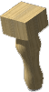 wood turned leg - shaped