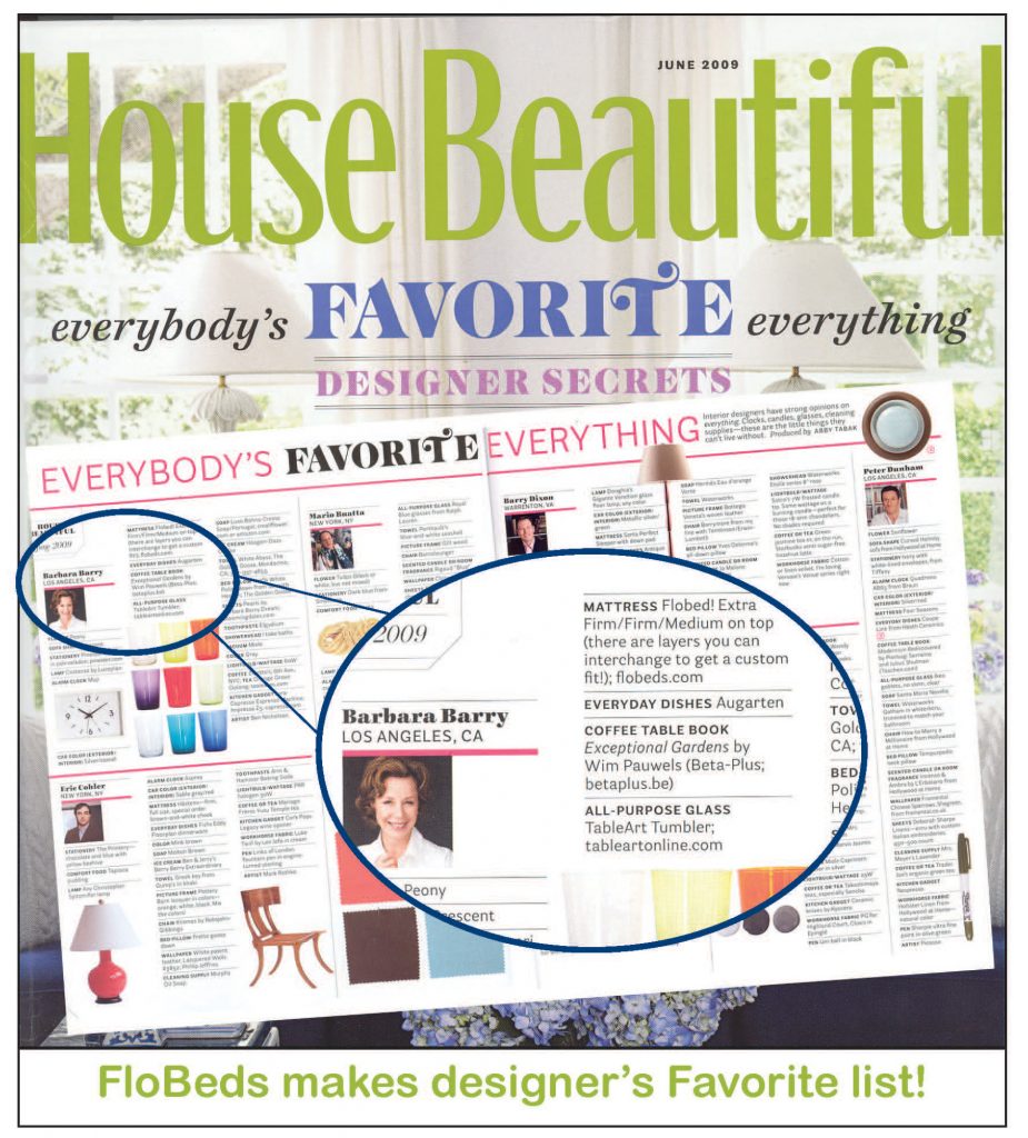 House Beautiful on favorite mattress