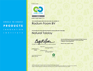 Radium Foam awarded Cradle to Cradle... the ultimate badge of sustainablity