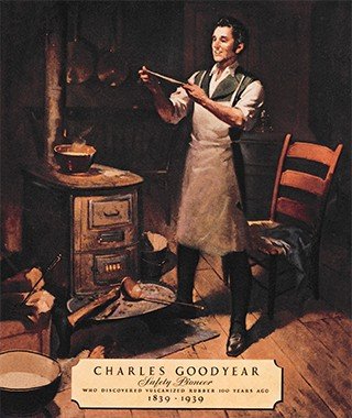 Goodyear Charles Goodyear the inventor of latex foam rubber