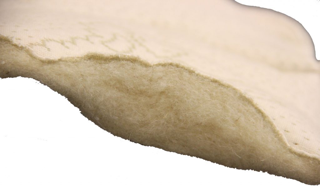 FloBeds Natural Talalay Mattress surrounded by Organic Cotton quilted to wool