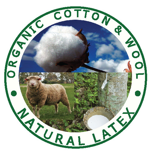 Organic Cotton, organic wool and natural Talalay