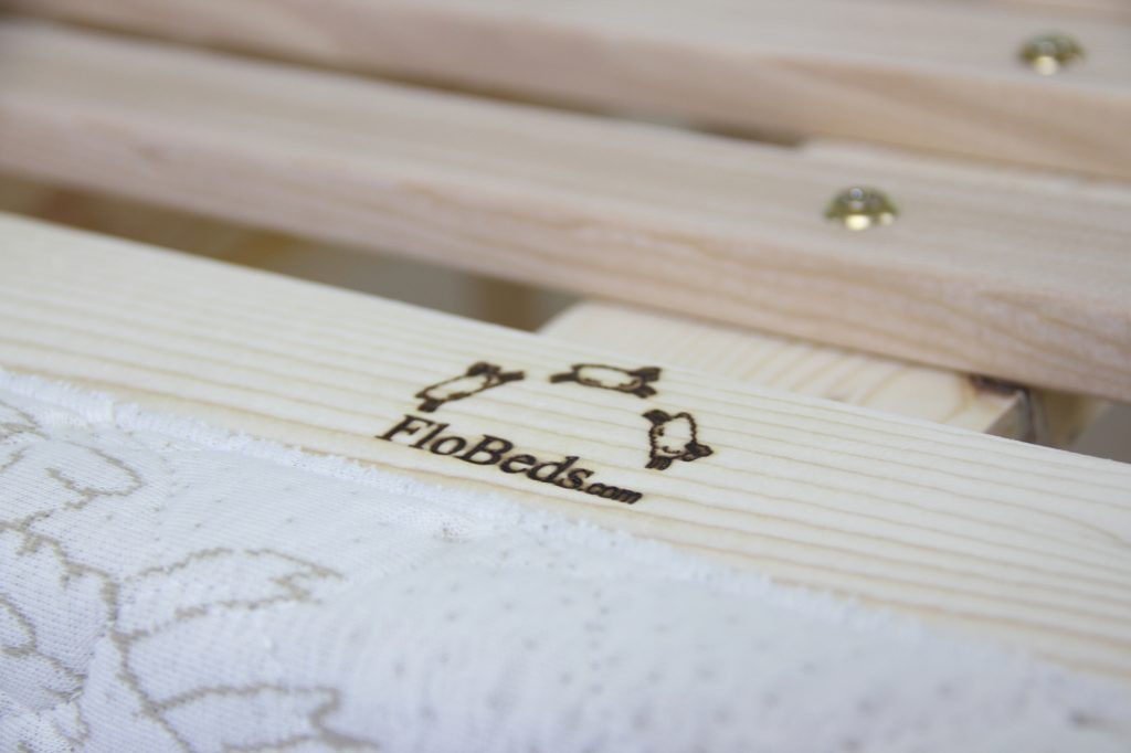 FloBeds slat foundations all carry the FloBeds wood shop mark of quality
