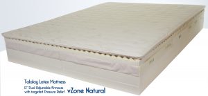 vZone Natural Latex Mattress with adjustable zones