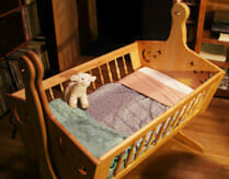 Natural Crib Mattress in Cradle
