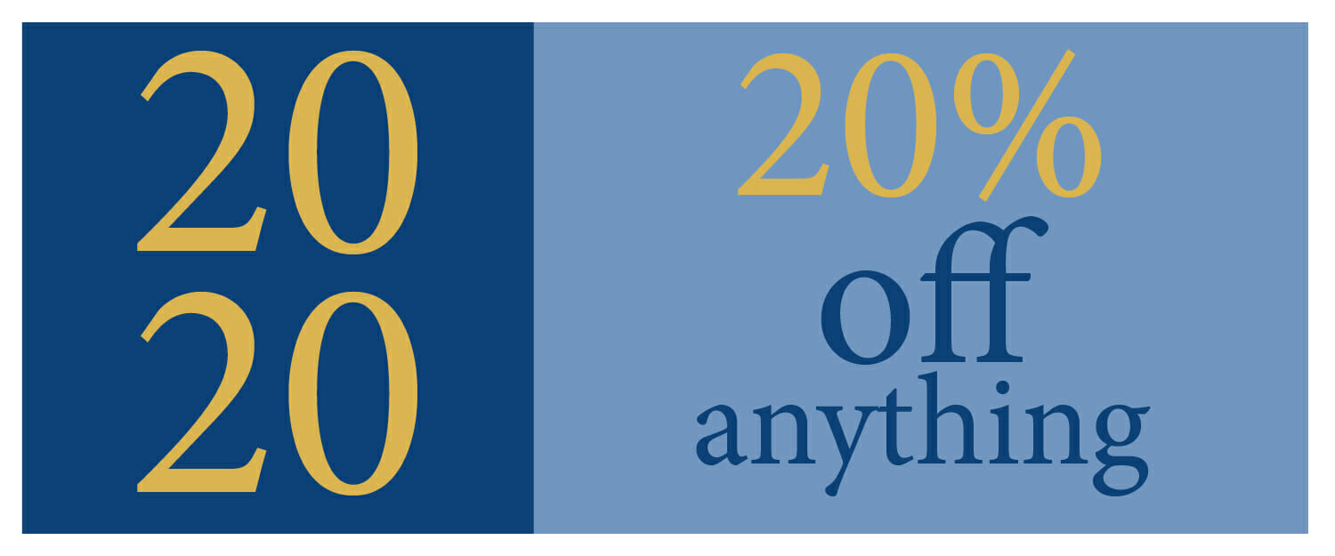 20% OFF Anything. A real New Year Sale