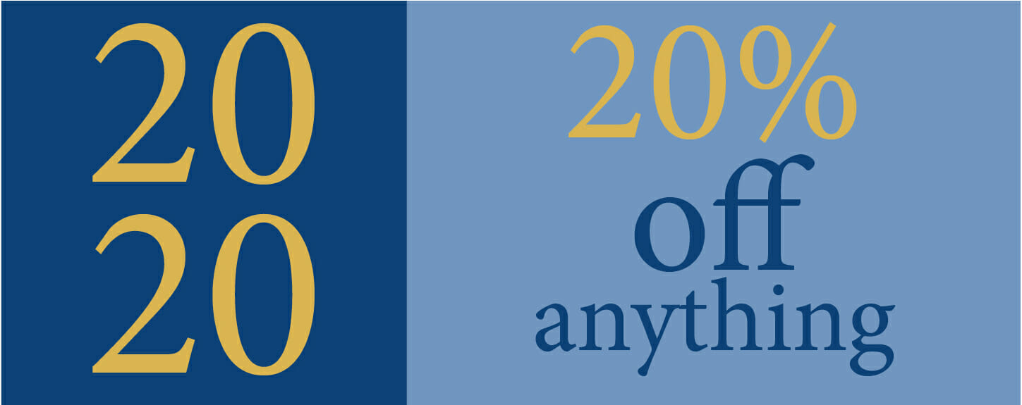 2020 - 20% off anything