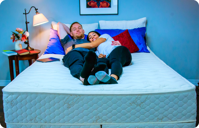 image-talalay a couple relaxing on a talalay mattress